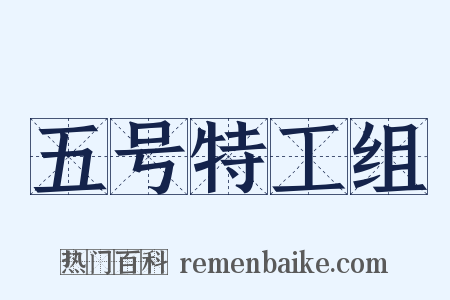 五号特工组是什么意思的图片